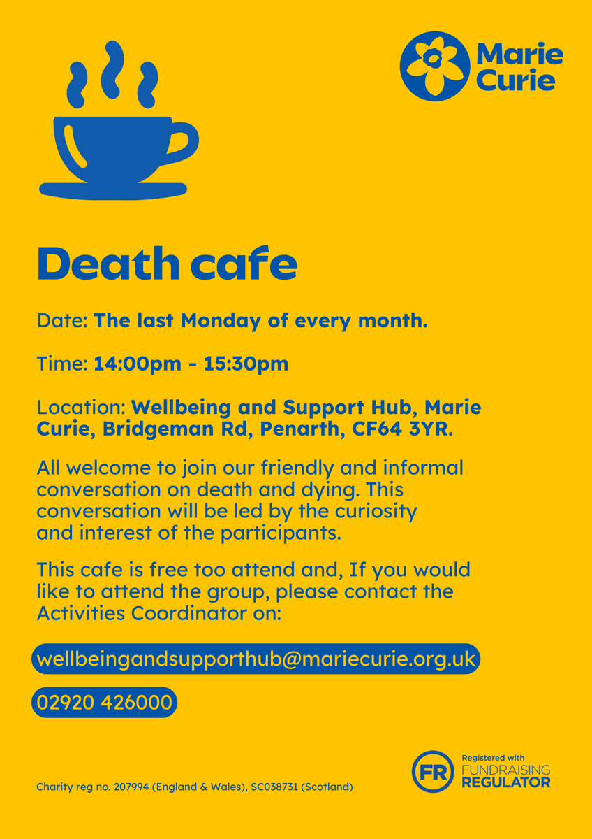 Marie Curie Death Cafe Penarth