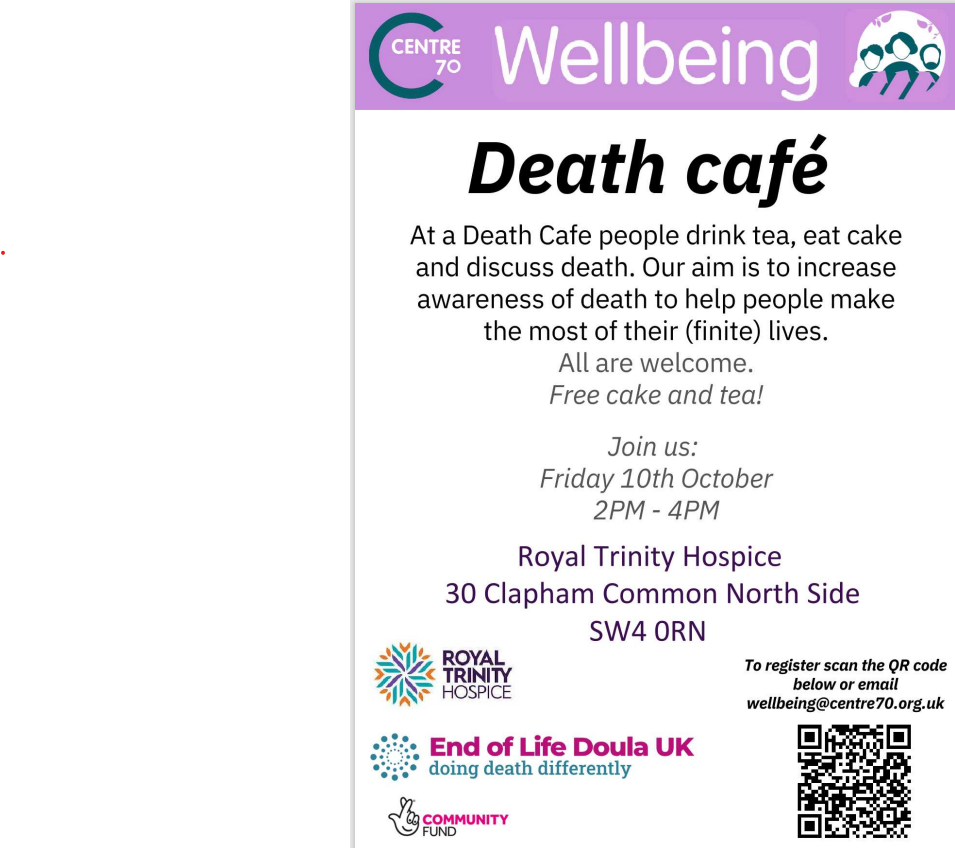 South London Death Cafe, Hospice Care Week